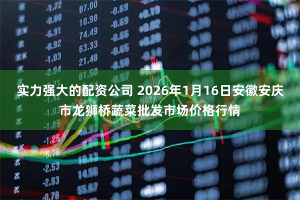 实力强大的配资公司 2026年1月16日安徽安庆市龙狮桥蔬菜批发市场价格行情